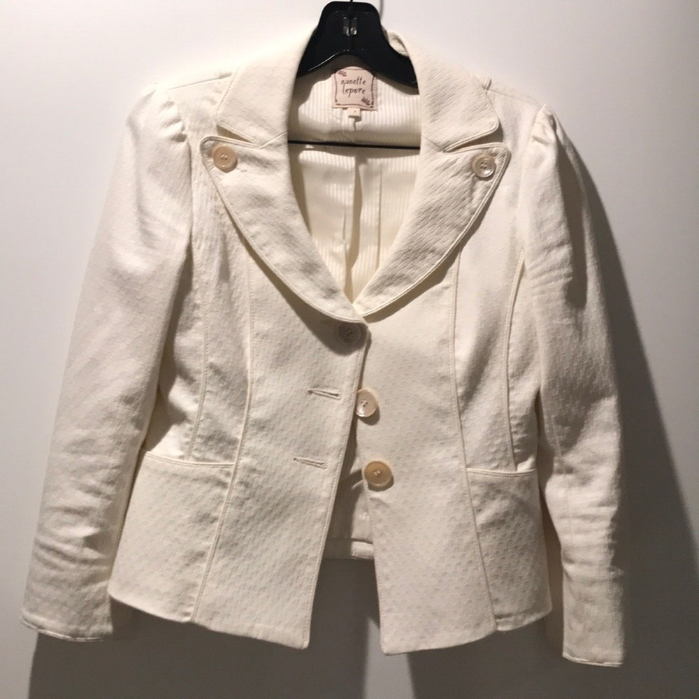 Nanette Lepore White Jacket and Skirt